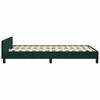 vidaXL Estructura cama sin colch&oacute;n terciopelo verde oscuro 120x200 cm