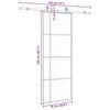 vidaXL Puerta corredera con juego herrajes negro 76x205 cm ESG vidrio