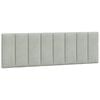 vidaXL Cabecero de cama acolchado Hanko terciopelo gris claro 160 cm
