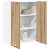vidaXL Mueble colgante con puerta Roble artesanal 60 x 31 x 80 cm