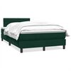 vidaXL Cama box spring con colch&oacute;n terciopelo verde oscuro 120x220 cm