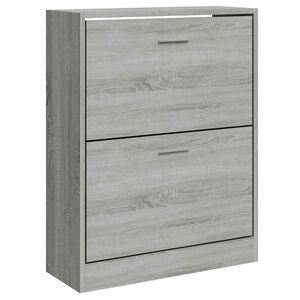 vidaXL Zapatero madera contrachapada gris Sonoma 63x24x81 cm