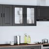vidaXL Armario de pared para cocina con puerta de cristal Porto negro