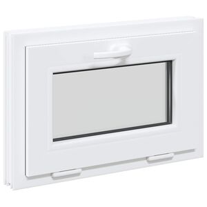 vidaXL Ventana de s&oacute;tano RISOR 60 x 40 cm PVC y vidrio Blanco