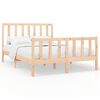 vidaXL Estructura de cama sin colch&oacute;n madera de pino blanca 140x200 cm