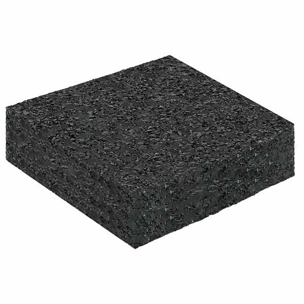 vidaXL Patio de gr&aacute;nulo de goma Negro 9 x 9 x 2 cm Goma