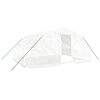 vidaXL Invernadero con estructura de acero blanco 20 m&sup2; 5x4x2,3 m