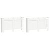 vidaXL Cubiertas para radiador 2 unidades MDF blanco 152x19x81,5 cm