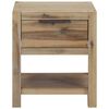 vidaXL Mesita de noche con cajón madera acacia maciza 40x30x48 cm