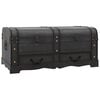 vidaXL Cofre ba&uacute;l de madera negro 90x51x42 cm