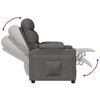 vidaXL Sillón reclinable de tela gris oscuro