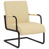 vidaXL Silla voladiza cuero sint&eacute;tico crema