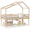 vidaXL Cama alta con techo madera maciza de pino 80x200 cm