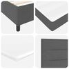 vidaXL Cama tipo Box Spring con colch&oacute;n Gris oscuro 90 x 200 cm tela