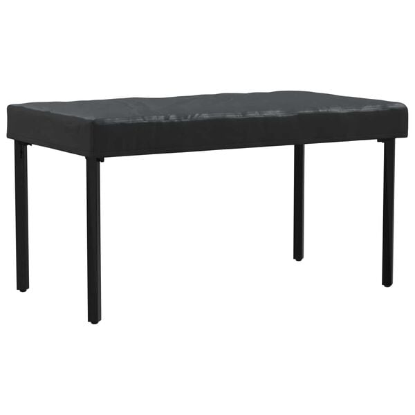 vidaXL Cubierta de Mesa Liso Negro 122 x 72 x 15 cm tela