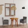 vidaXL Juego de comedor para jard&iacute;n 3 piezas gris antracita