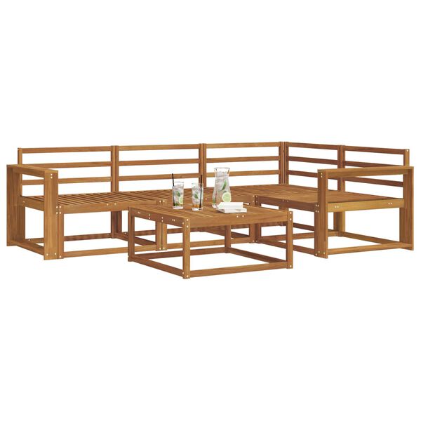 vidaXL Conjunto de sof&aacute;s de exterior 5 pcs Natural