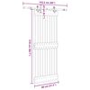 vidaXL Puerta corredera con herrajes madera maciza de pino 80x210 cm