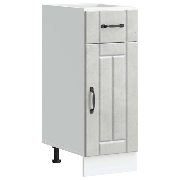 vidaXL Mueble bajo de cocina Lucca madera contrachapada gris cemento