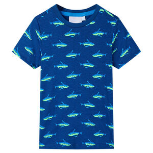 vidaXL Camiseta infantil azul oscuro 92