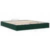 vidaXL Estructura de cama otomana sin colch&oacute;n verde oscuro 200x200 cm