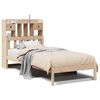 vidaXL Cama con estanter&iacute;a sin colch&oacute;n madera maciza de pino 90x190 cm