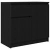 vidaXL Aparador con caj&oacute;n roble negro 71x35x65 cm madera de ingenier&iacute;a