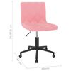 vidaXL Sillas de comedor giratorias 2 unidades terciopelo rosa