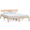 vidaXL Estructura de cama sin colch&oacute;n madera maciza 140x200 cm