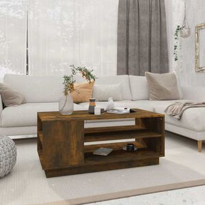vidaXL Mesa de centro madera de ingenier&iacute;a roble ahumado 102x55x43 cm