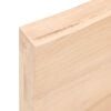 vidaXL Encimera de ba&ntilde;o madera maciza sin tratar 100x50x(2-6) cm