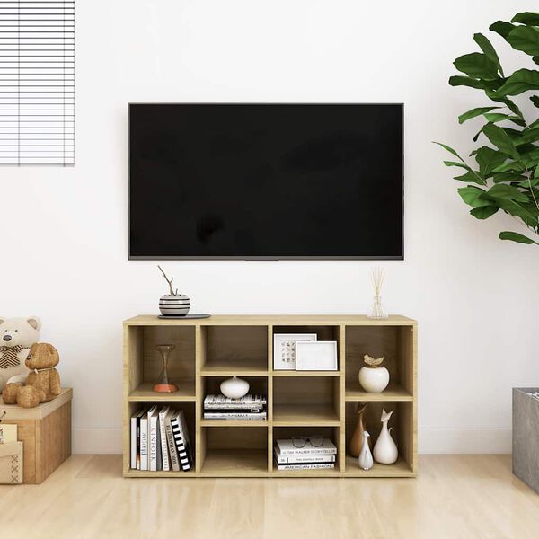 vidaXL Banco zapatero contrachapada color roble 103x30x55 cm