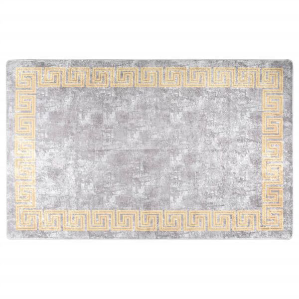 vidaXL Alfombra lavable antideslizante gris 160x230 cm