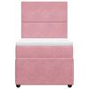 vidaXL Cama box spring con colch&oacute;n terciopelo rosa 90x200 cm
