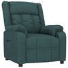 vidaXL Sill&oacute;n reclinable de tela verde oscuro