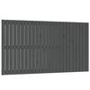 vidaXL Cabecero de cama de pared madera maciza pino gris 159,5x3x90 cm