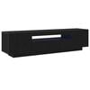 vidaXL Gabinete de TV Negro 160 x 35 x 40 cm Madera contrachapada