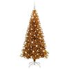vidaXL &Aacute;rbol de Navidad con 300 LED con soporte Dorado 180 cm PET