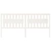 vidaXL Cabecero de cama madera maciza de pino blanco 205,5x4x100 cm