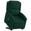 vidaXL Sill&oacute;n reclinable de masaje elevable terciopelo verde oscuro