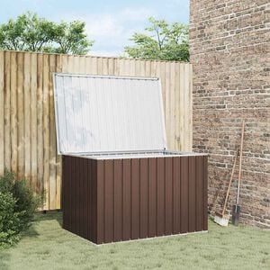 vidaXL Caja de almacenaje para jard&iacute;n marr&oacute;n 149x99x93 cm