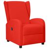 vidaXL Sill&oacute;n orejero el&eacute;ctrico reclinable cuero sint&eacute;tico rojo