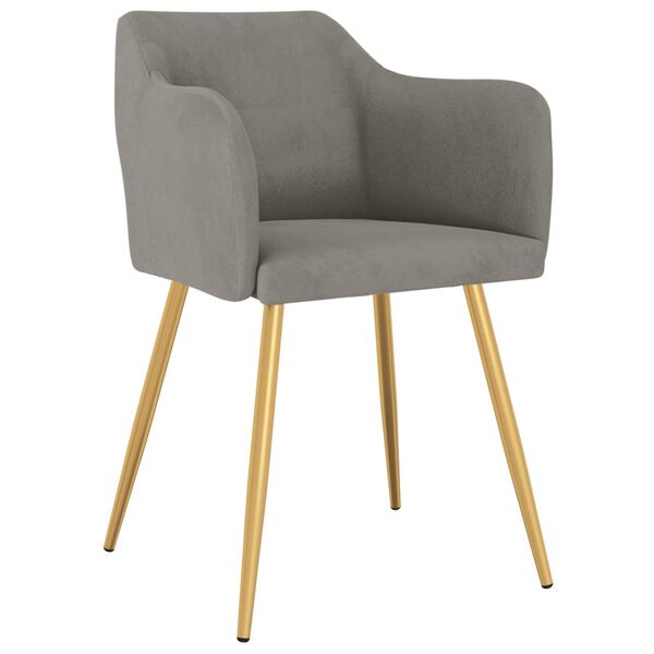 vidaXL Sillas de comedor giratorias 6 uds terciopelo gris claro