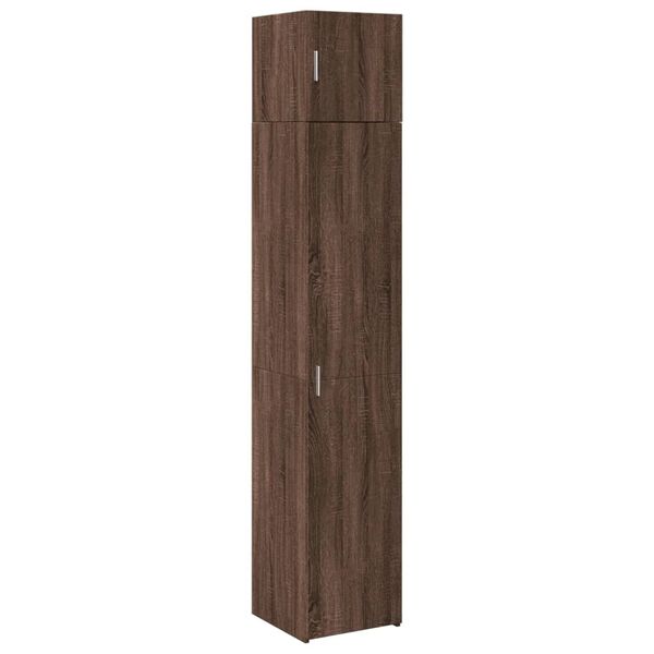 vidaXL Armario estrecho madera ingenier&iacute;a marr&oacute;n roble 40x42,5x225 cm