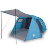 vidaXL Tienda de campa&ntilde;a t&uacute;nel para 4 personas impermeable azul