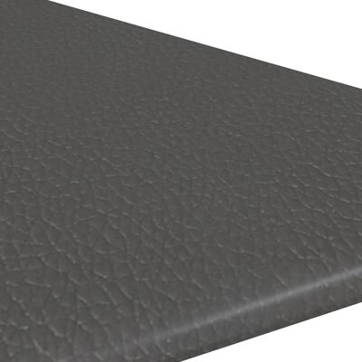 vidaXL Paneles de pared 12 uds cuero sintético gris 30x30 cm 0,54 m²