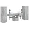 vidaXL Juego de muebles de ba&ntilde;o 5 uds. Gris Hormig&oacute;n
