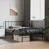 vidaXL Estructura cama sin colch&oacute;n con estribo metal negro 107x203 cm
