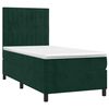 vidaXL Cama box spring con colch&oacute;n terciopelo verde oscuro 90x190 cm