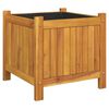vidaXL Jardinera con forro madera maciza de acacia 42x42x40 cm